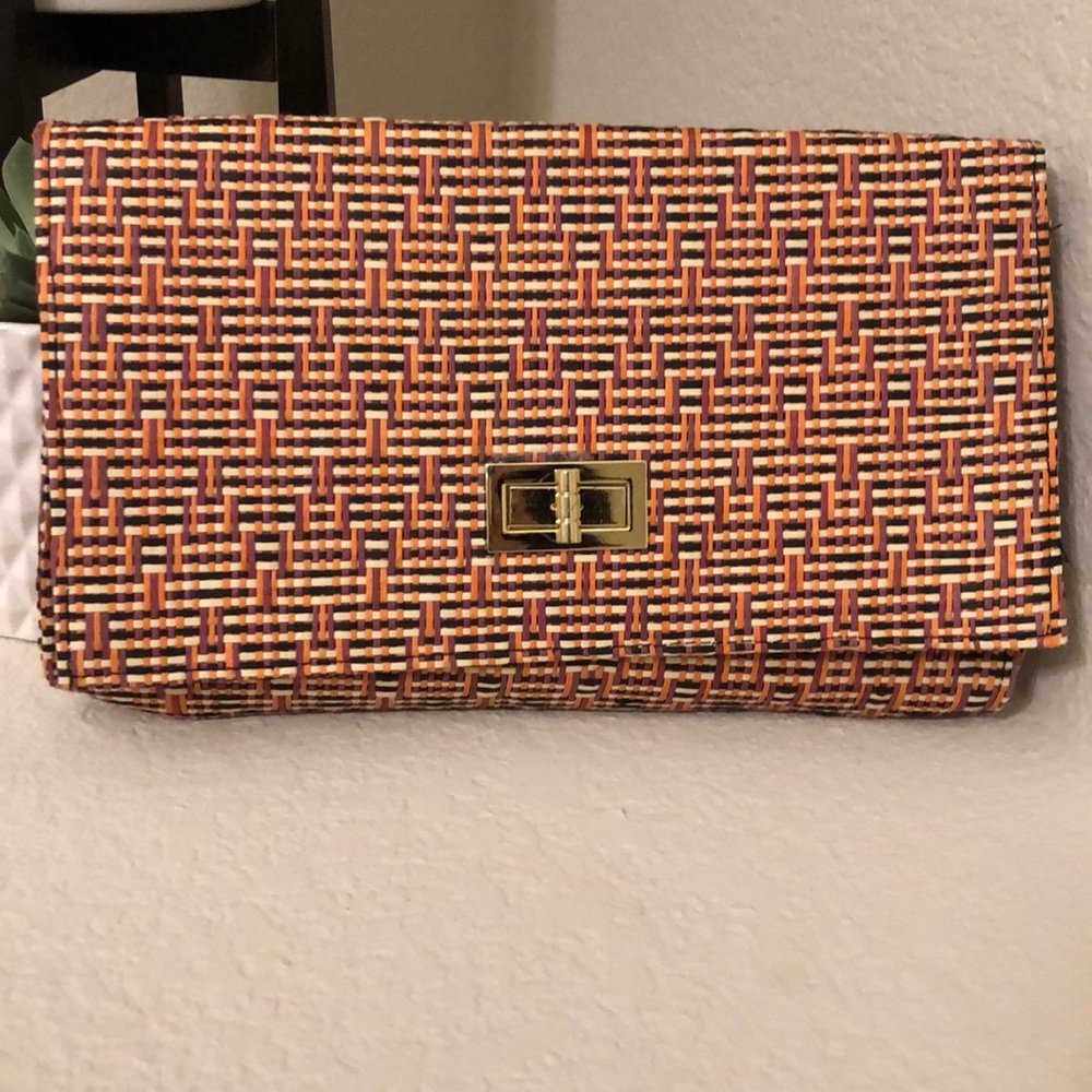 H&M straw clutch purse